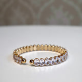 Oval Shaped Diamond Bracelet Gold
