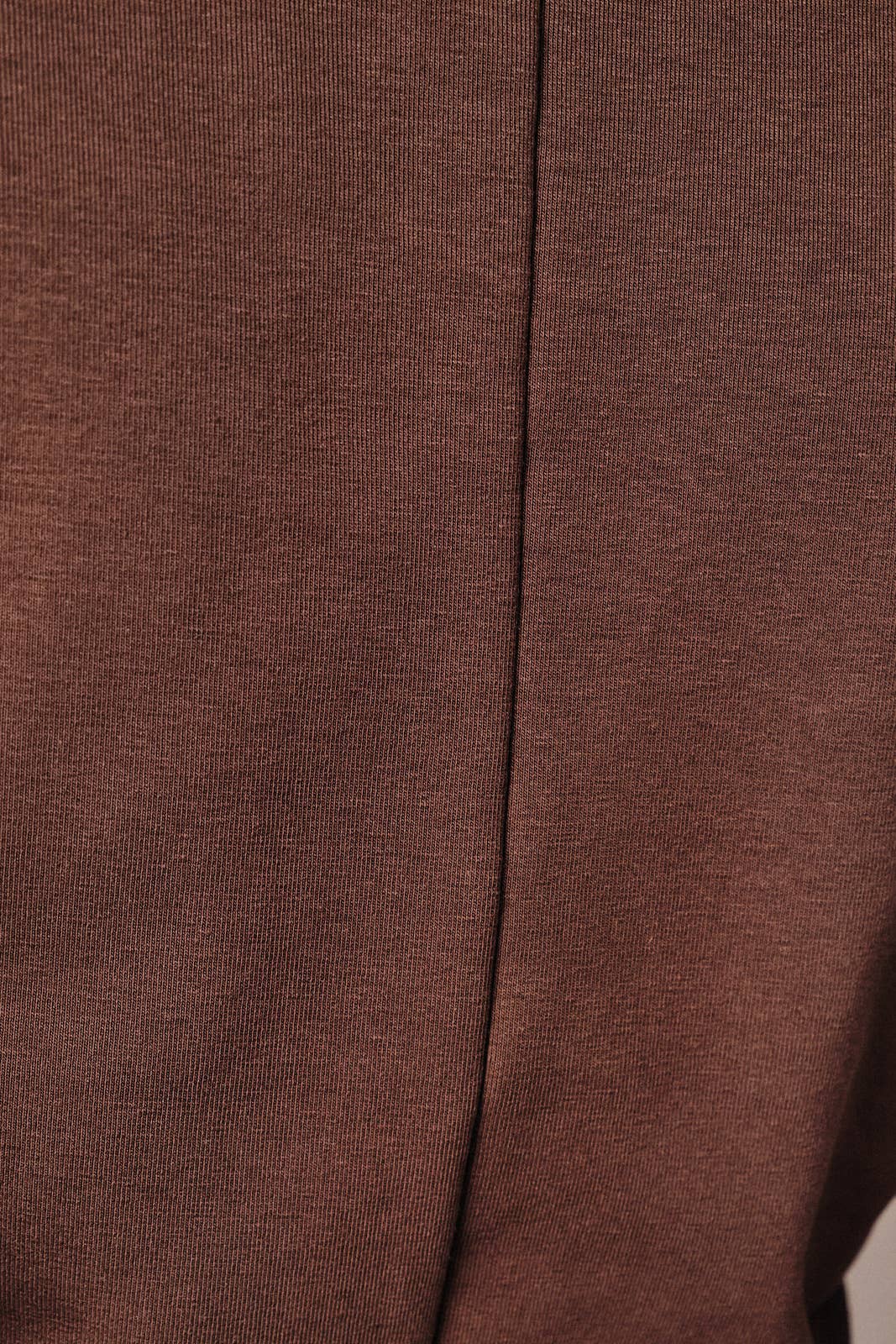 Wide Boat Neck Kimono Sleeve Ruched Waist Top, Cocoa