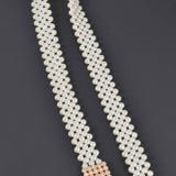 Ivory Crystal & Pearl Belt