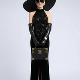 Black Sequin Gown