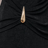 Boat Neck Maxi Dress, Black