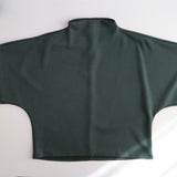 Mock Neck Dolman Short Sleeve Top, Olive