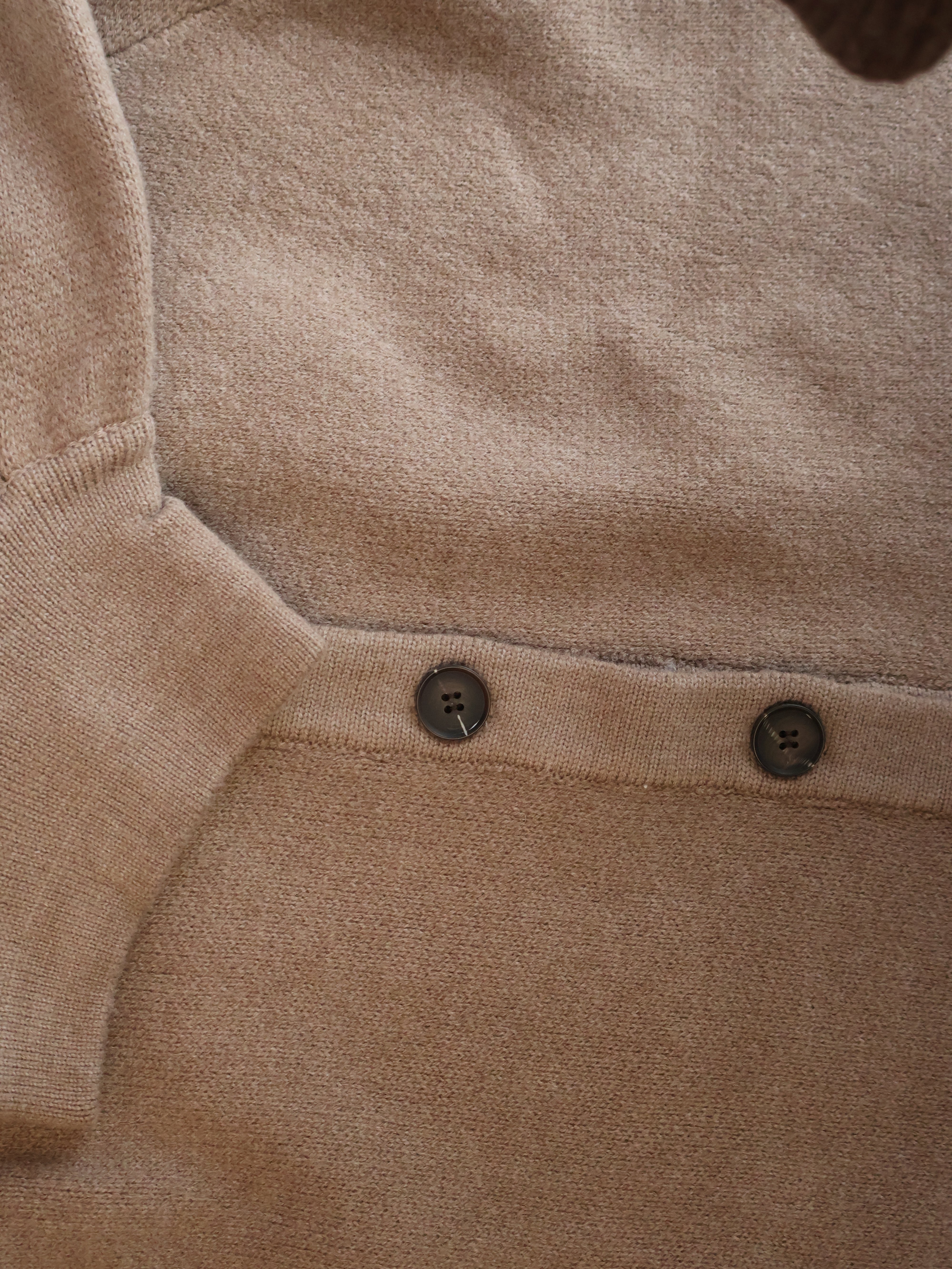Mock Neck Button Down Knit Poncho