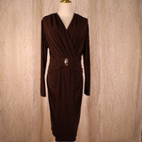 Gathered Waist Dress in Mocha
