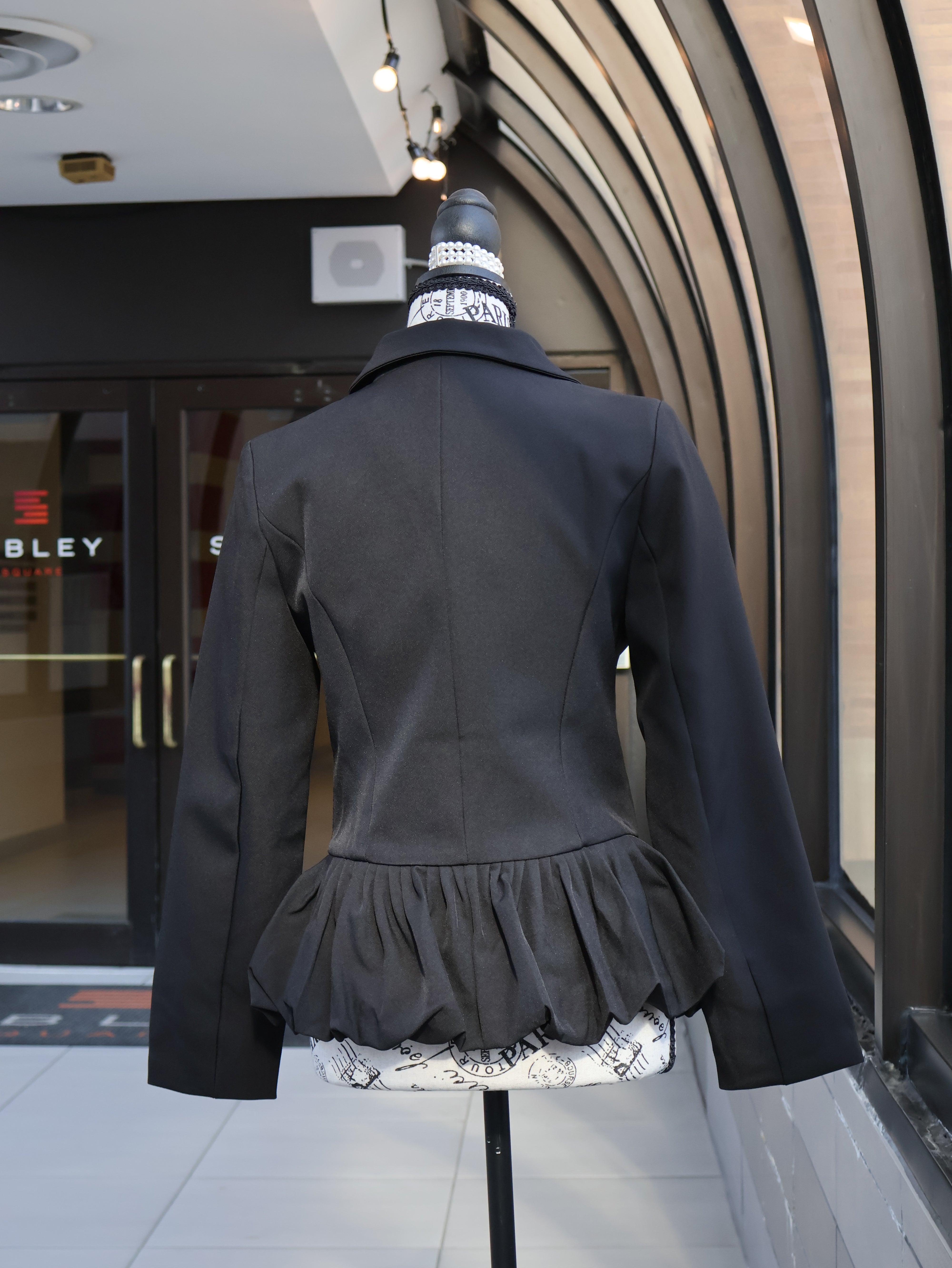 Elegant Peplum Waist Blazer