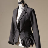 Elegant Peplum Waist Blazer
