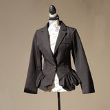 Elegant Peplum Waist Blazer