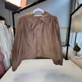 Dramatic Collar Blouson Jacket