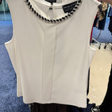 Bedazzled neckline sleeveless top
