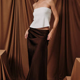 The Olive Élan Satin Skirt